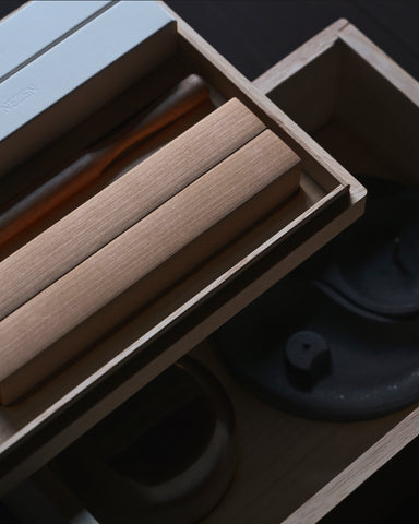 Up-close of Nezen Box Set by Iwata on a Black background