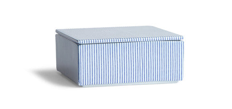 Porcelain Box - Blue Stripe