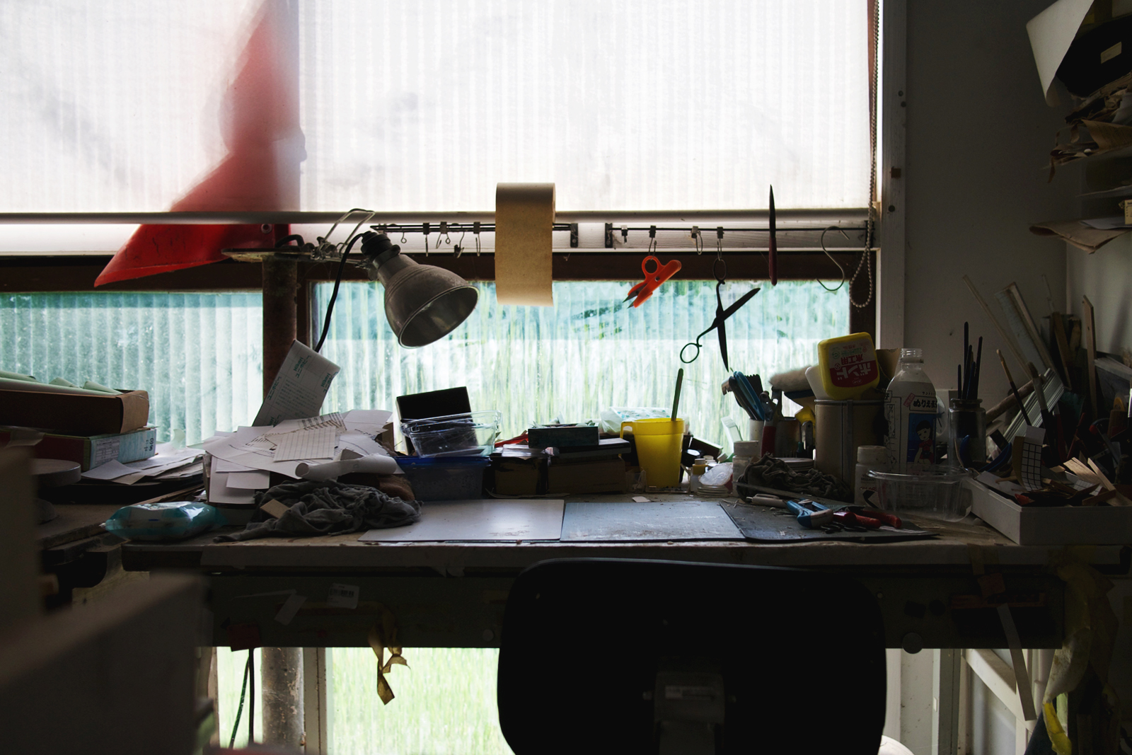 The work desk of Michiiko Iwata