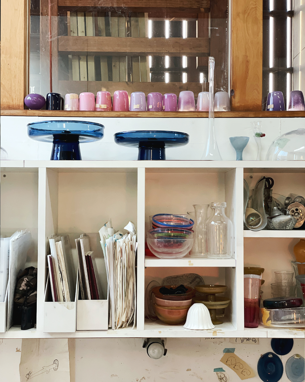 Shelves at the Factory Zoomer studio
