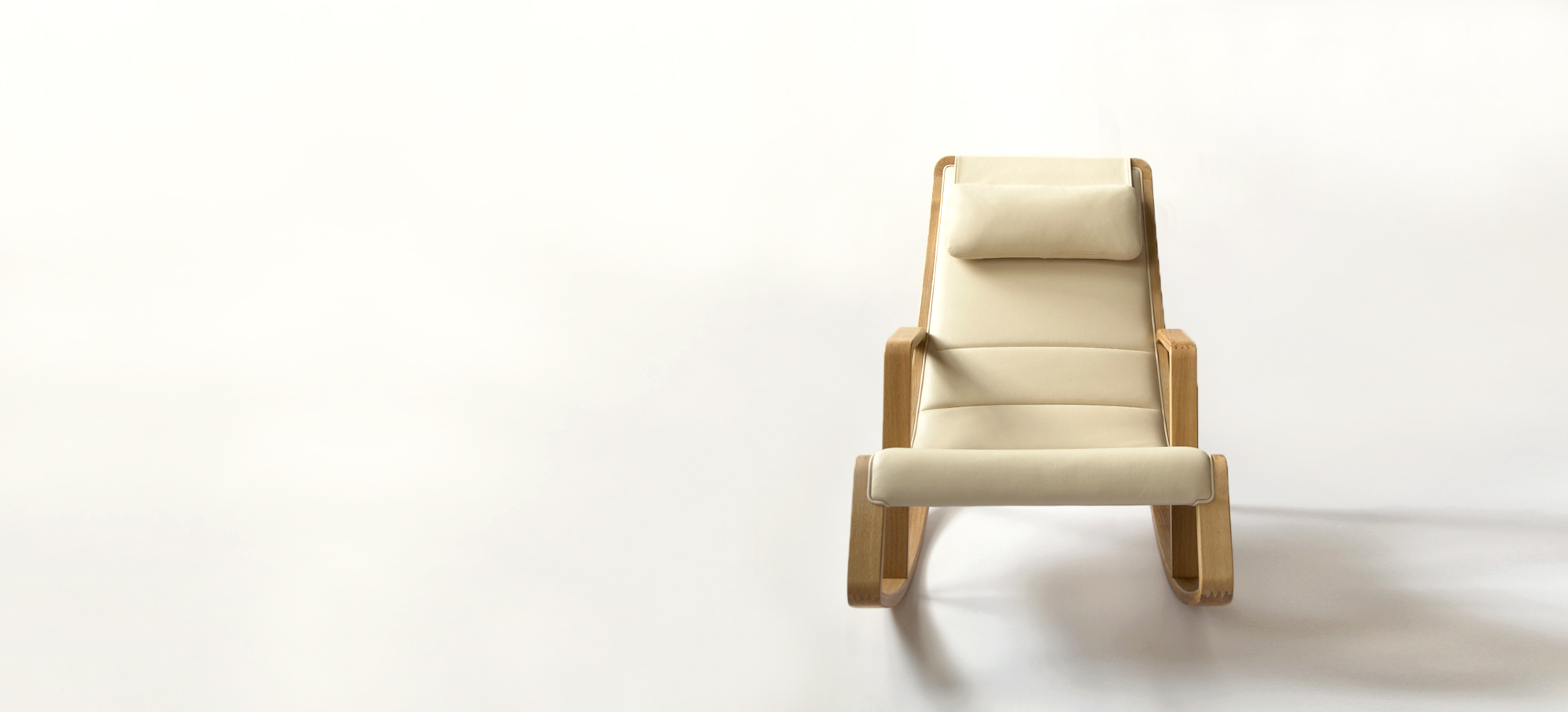 Tonton Rocking Chair by Makoto Koizumi and Miyazaki Chair Factory front view