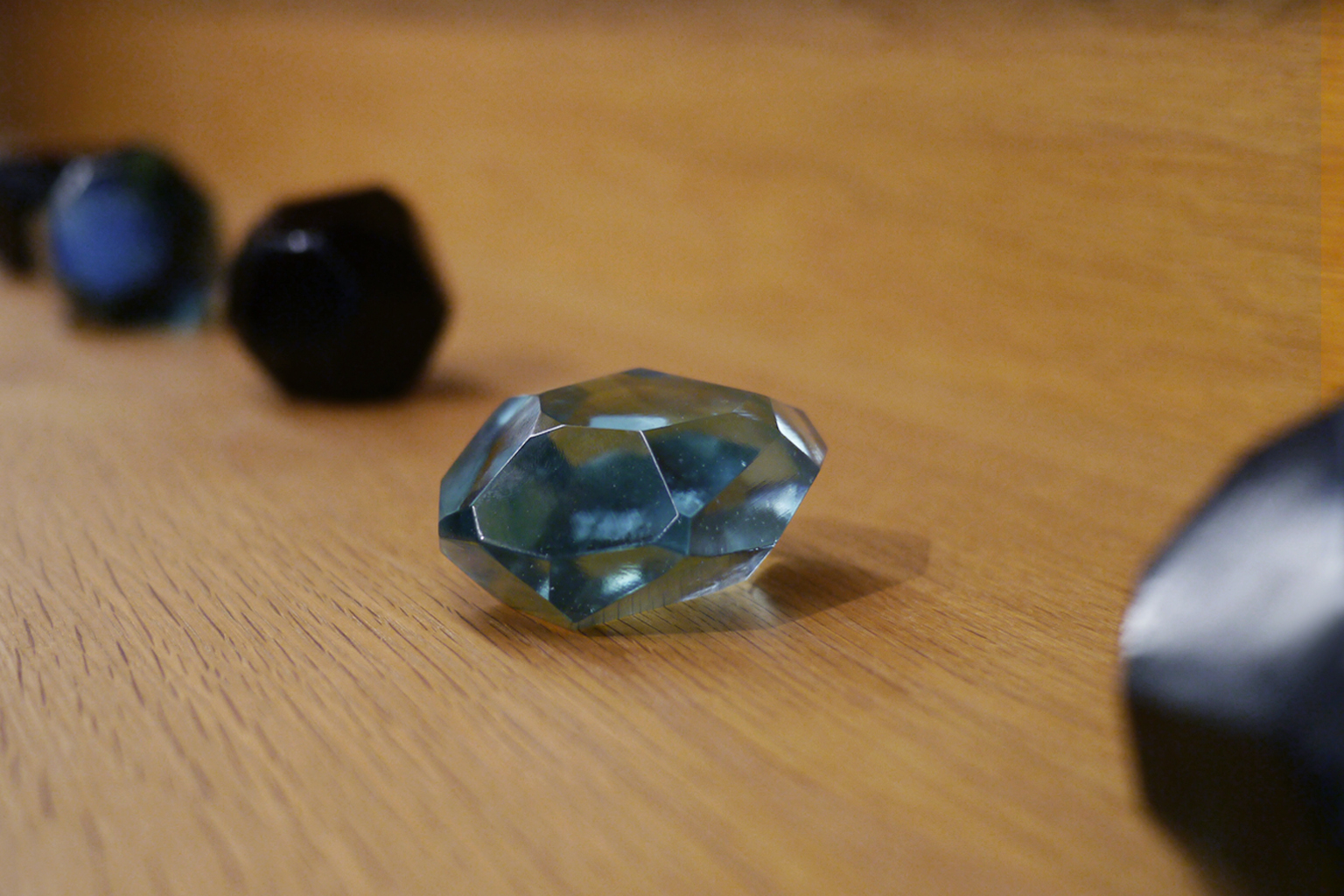 Factory Zoomer Reclaimed Blue Jewelry Cut Paperweights at Nalata Nalata