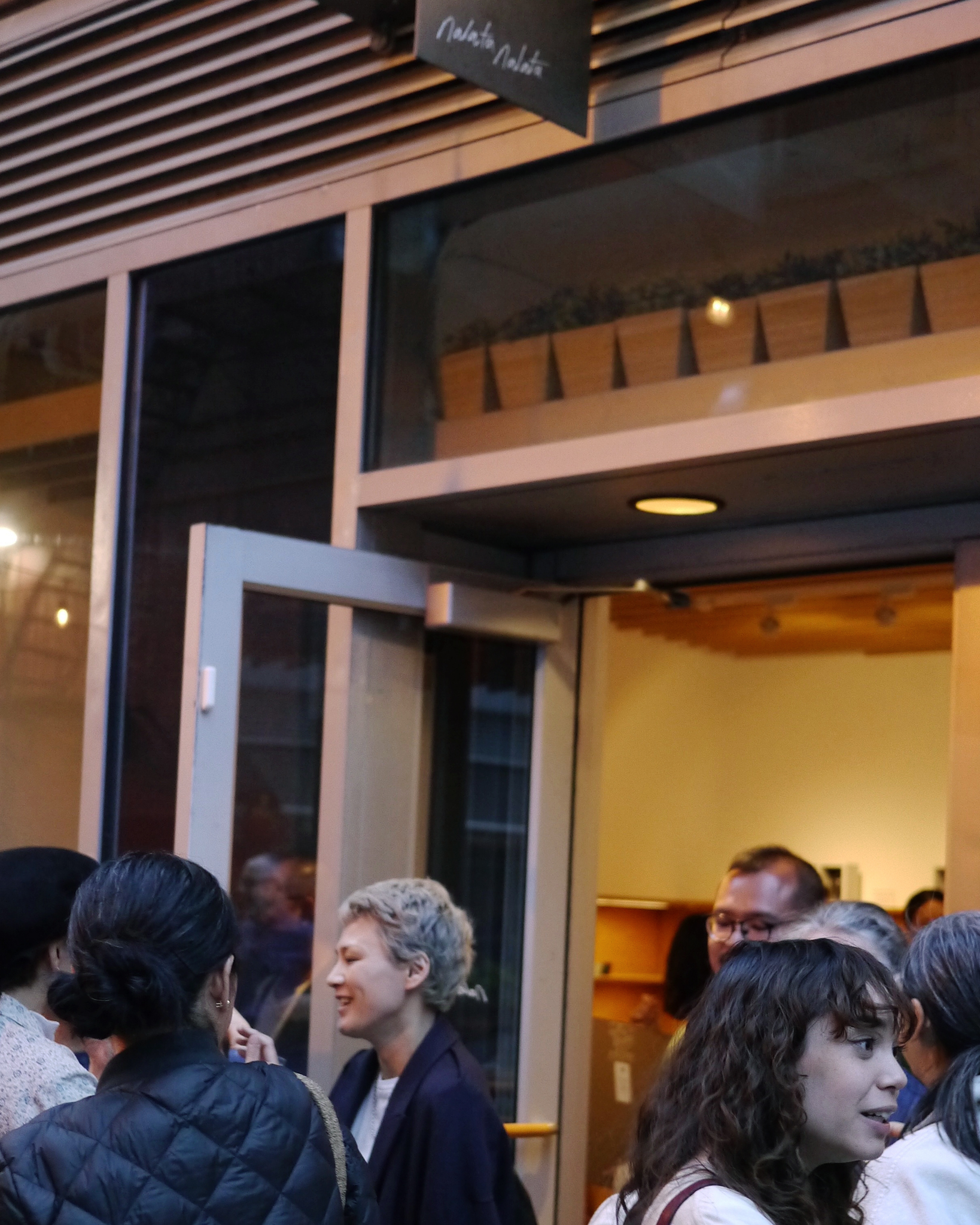Guests at Relife Reclaimed Blue Factory Zoomer exhibition at Nalata Nalata Gallery