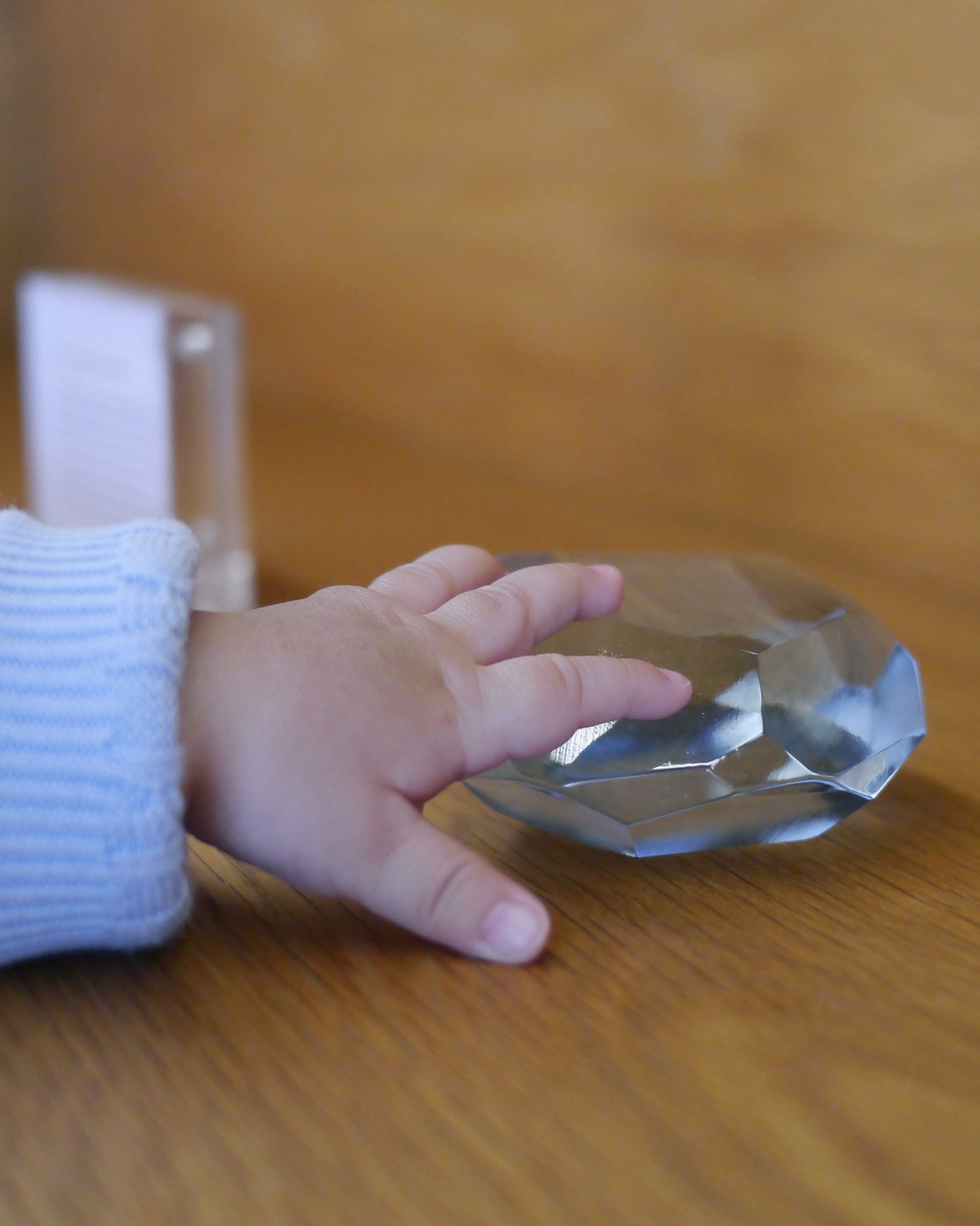 Nalata Nalata baby hand touching Factory Zoomer reclaimed blue jewelry cut paperweight