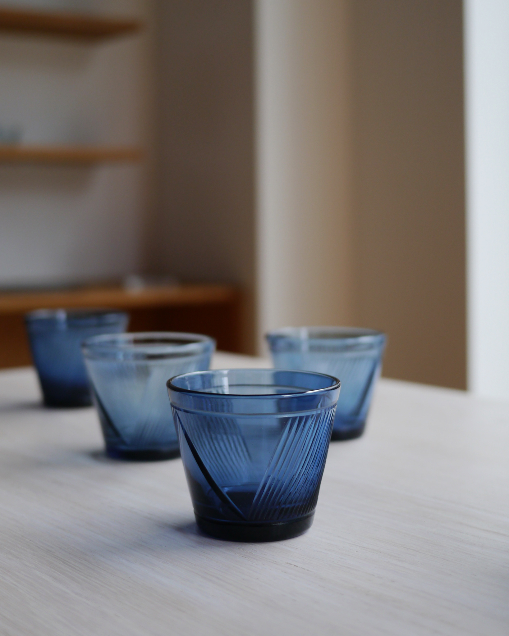 factory zoomer x Nalata nalata reclaimed blue whiskey glass
