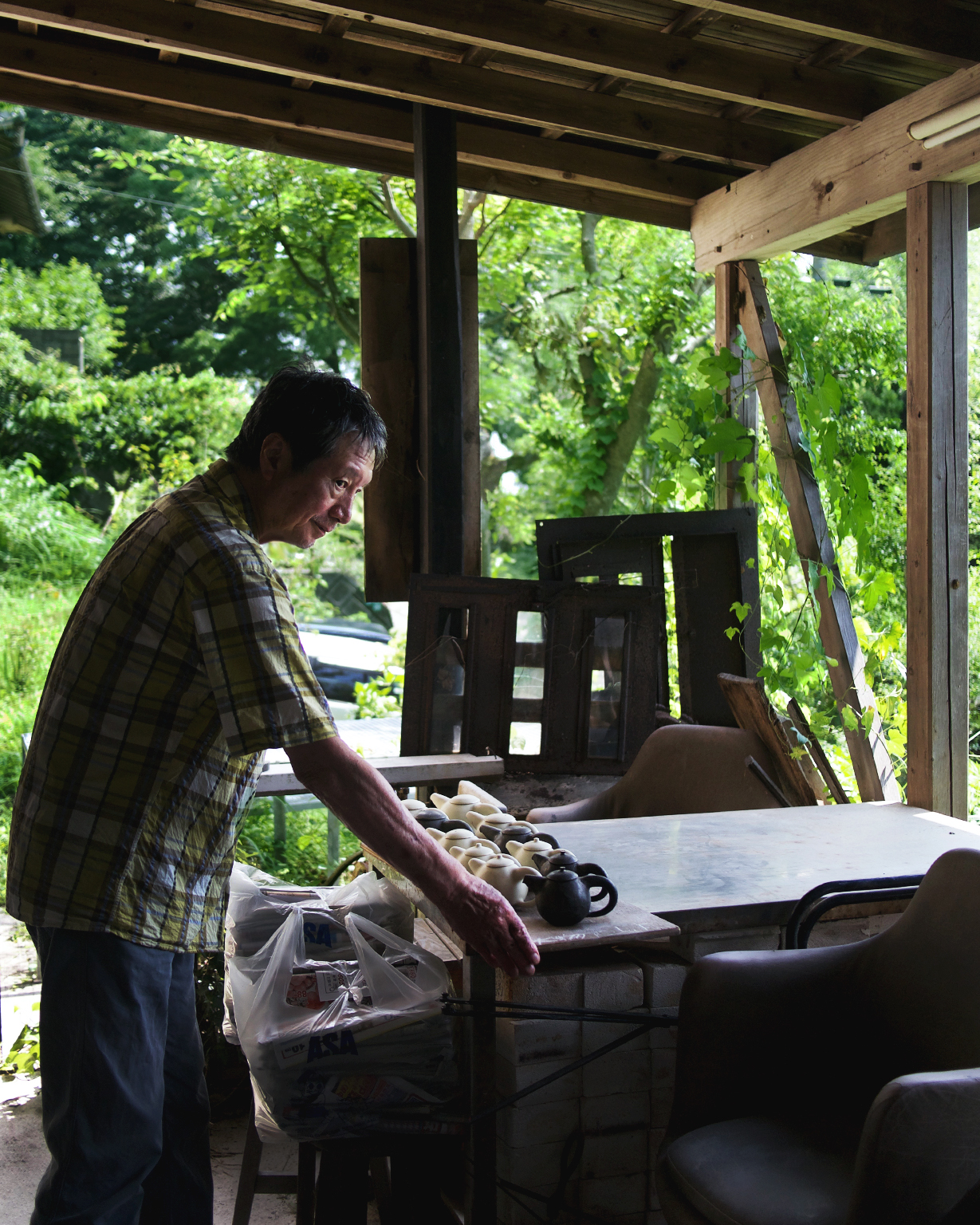Keisuke Iwata at home at his studio
